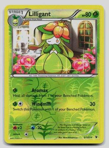 Lilligant 5/101 Rare Noble Victories Pokemon Reverse Holo Near Mint