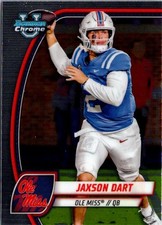 2024 Bowman University Chrome #6 Jaxson Dart Rookie RC Ole Miss New York Giants