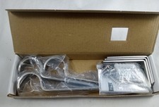 Curtain Rod Bracket Set of 3 for 1 or 1 1/8 Inch Rods, Adjustable - Satin Nickel