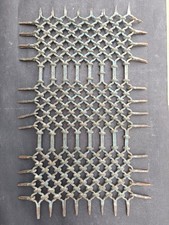 OLD ANTIQUE RARE RUSTIC IRON HANDMADE OLD COLOR WINDOW GRILL JALI COLLECTIBLE