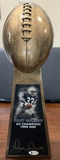 Dallas Cowboys Autograph Tony Dorsett Lombardi Trophy Replica Beckett Verified