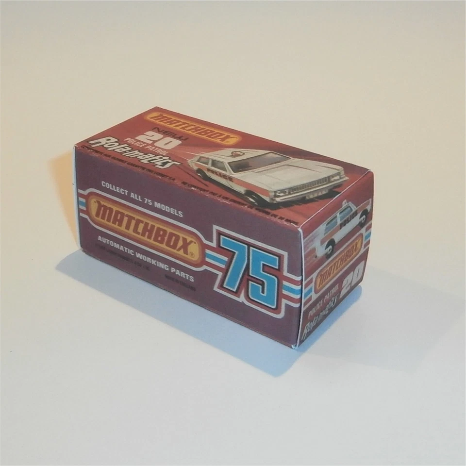 Matchbox Lesney Superfast 20e Range Rover Police Patrol J Style Repro Box - Image 2 of 4