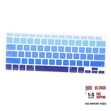 Ultra Thin Silicone Keyboard Cover Skin for MacBook Air 13 Inch Ombre Blue