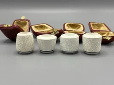 1 Of Rusticated Pot Falcon Pipe Bowl  Block Meerschaum New Handmade W Case#347