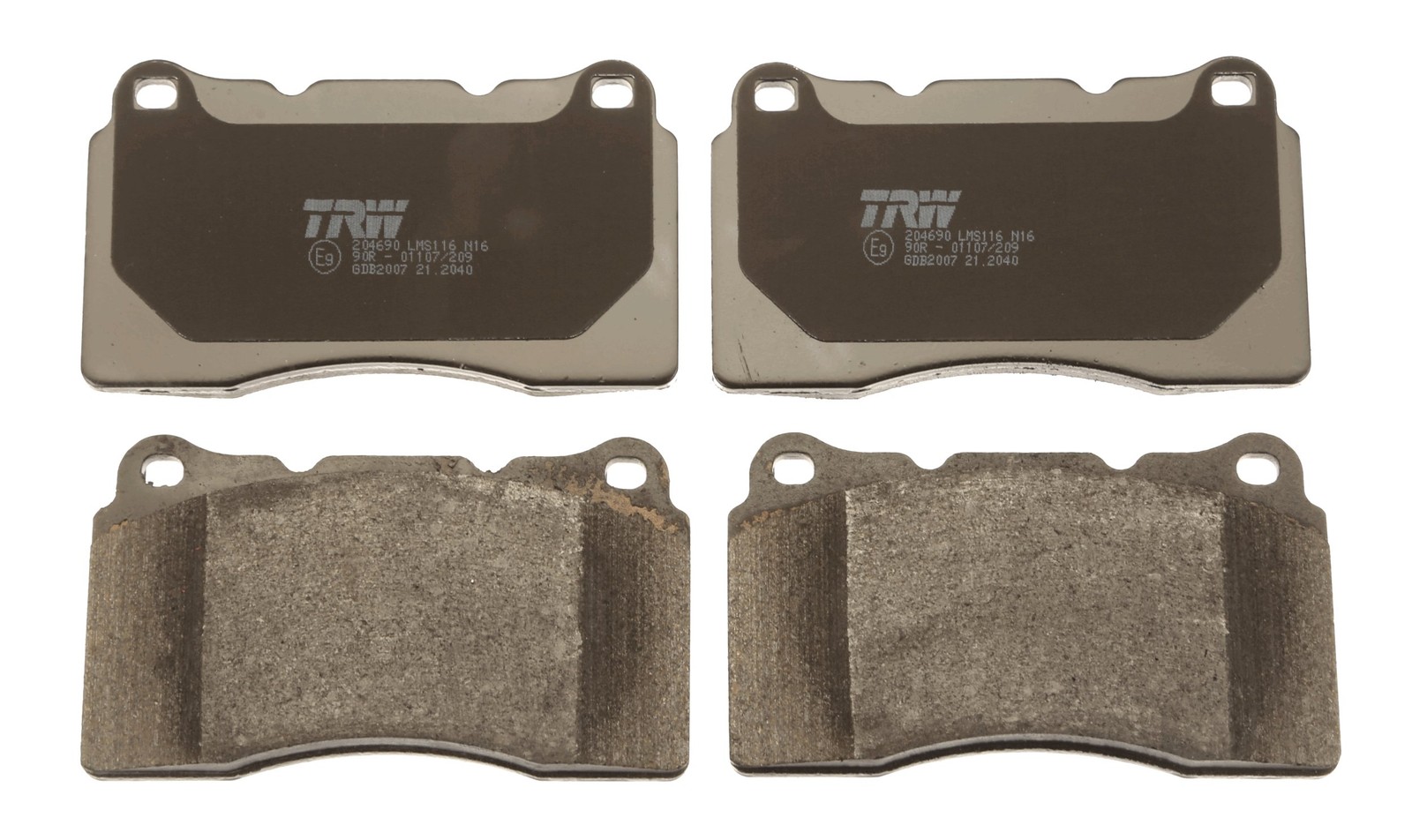 Plaquettes de frein TRW GDB2007 à friction silencieuse et réduction de poussière