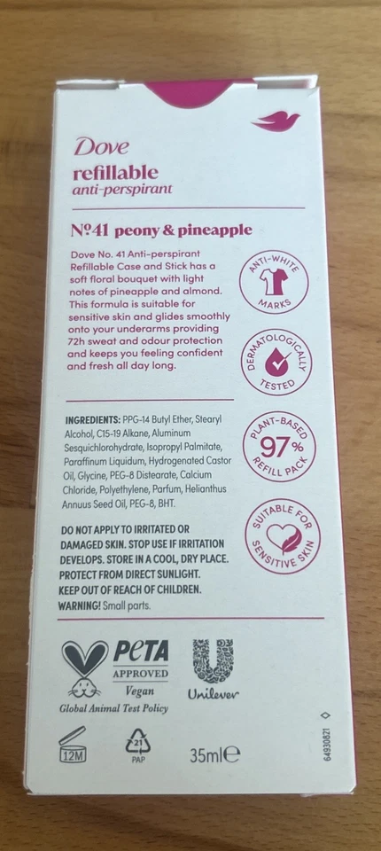 Dove Deodorant Case Stick Anti Perspirant New Edition Peony & Pineapple - Image 4 of 4