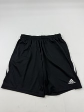 Adidas Shorts Mens Large Black Climalite Mesh 3-Stripes Athletic Gym Training