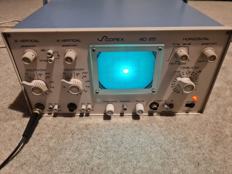 Scopex 4D 25 Vintage Dual-Trace Analogue Oscilloscope, with Probes x2