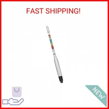 FastRack Triple-Scale Hydrometer - ABV Hydrometer - Specific Gravity Hydrometer