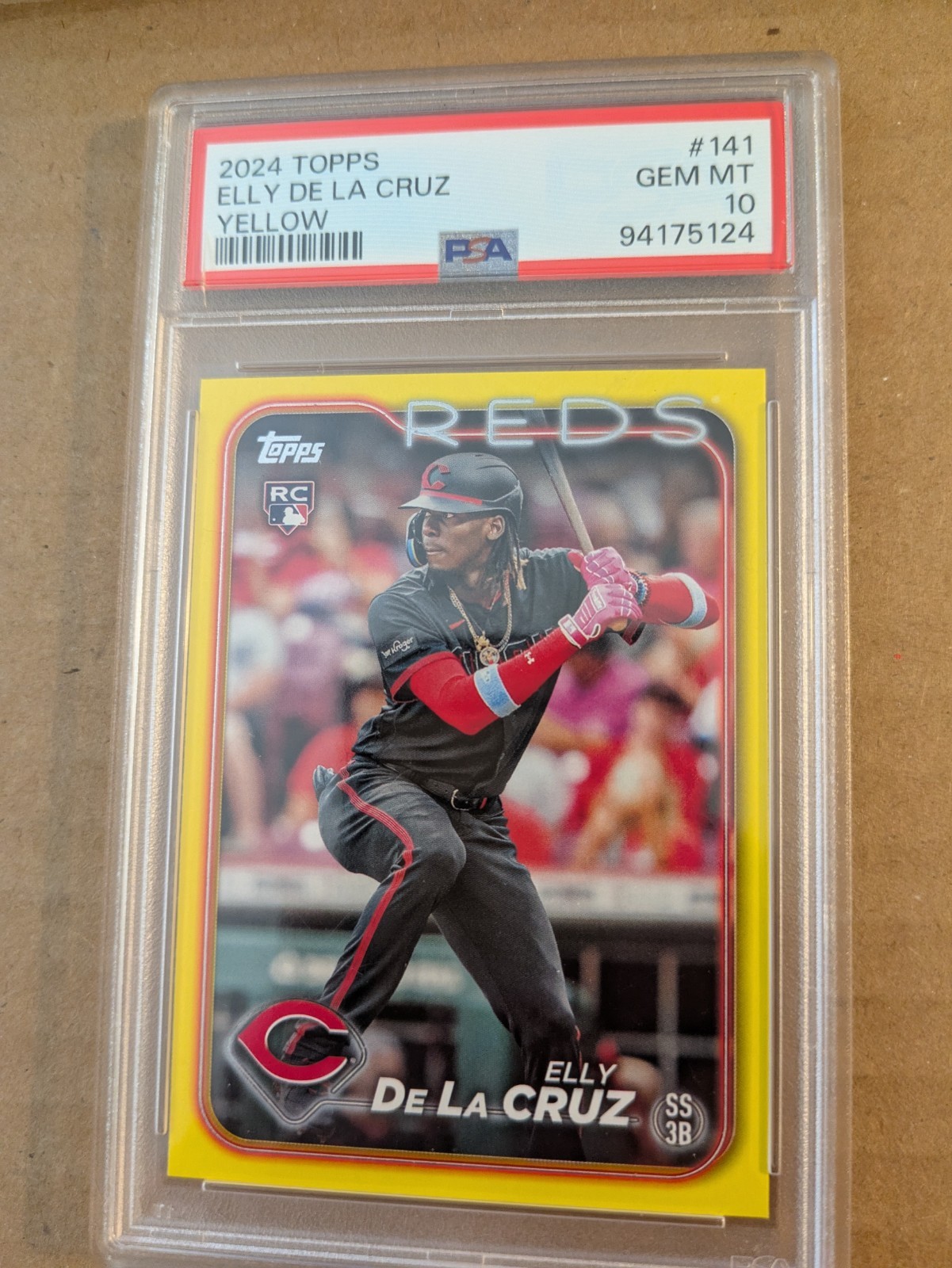 2024 Topps Series 1 - Elly De La Cruz #141 Yellow (RC) PSA 10