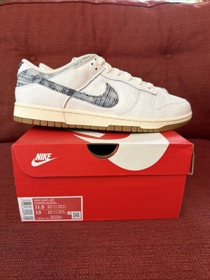 Nike Dunk Low White/Midnight Navy FN6881 100 Washed Denim Men s Size 11.5