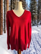 ADAGIO ITALIA Kaschmir Seide Pullover Damen Strickpullover Strick Rot 42
