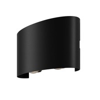 Led Wandleuchte Up Down AußEn Aluminium Schwarz IP54 B:12 Cm 3000 K Wandlampe