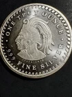 1 OZ Aztec Cuauhtemoc calendar Silver Round One Troy OZ .999 Fine silver