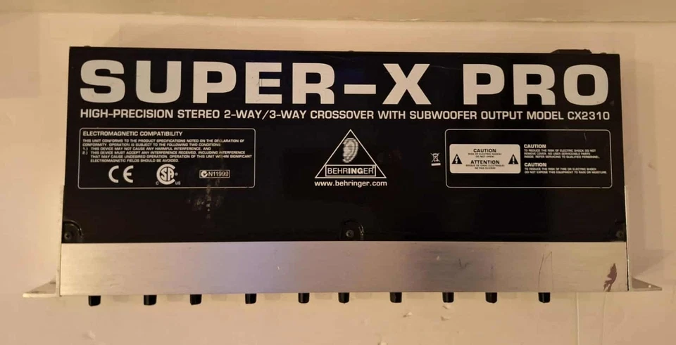 BEHRINGER Super-X Pro CX2310 3-Way Crossover w/ Subwoofer Output - Image 3 of 4