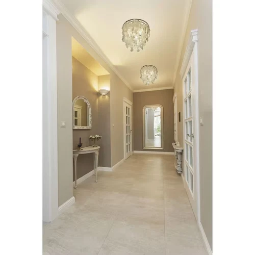 Elsa 16 In. W Satin Nickel Capiz Shell Coastal Flush Mount Ceiling Light Fixture - Picture 6 of 11