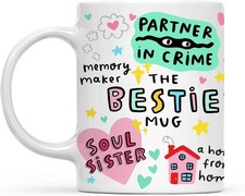 Soul Sister Bestie Coffee Mug Best Friend Gifts for Women BFF Birthday Christmas