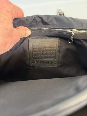 Vintage Coach 5810 Leather Briefcase Laptop Messenger Black Strap