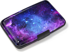 Credit Card Holder, Mini Aluminum Card Wallet RFID Blocking Slim Metal Hard Card