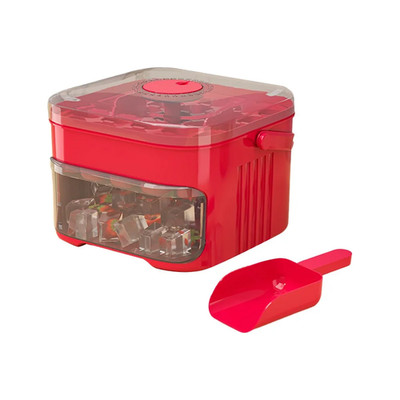 50 Würfel Eismaschine mit Easy Press Kappe Doppelschicht Eiswürfelmaschine Kühlschrank H