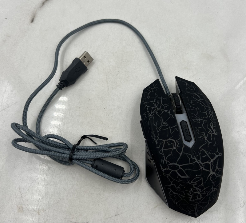 GAMESTART Wired Gaming Mouse USB PC Computer DPI Adjustable LED Optical Black