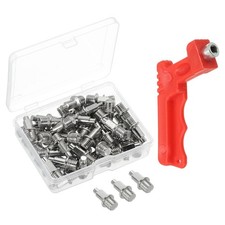 50Pcs Steel Track Spikes Sports Jumping Shoes Spikes with Spike Wrench Silver