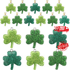 36PCS Mini Glitter Shamrock Ornaments for St. Patrick's Day Decorations