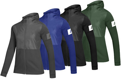 adidas women's full zip hooded game mode jacket