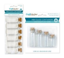 Craft Medley: Glass Bottles Mini: 6pc / 10ml  4pc / 7ml, 10ml, 15ml, 20ml