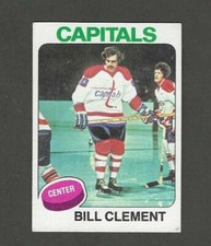 1975-76 TOPPS BILL CLEMENT #189 WASHINGTON CAPITALS (FREE SHIPPING)