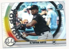 KE'BRYAN HAYES 2022 BOWMAN CHROME SCOUTS TOP 100 #BTP-44 PIRATES MINT