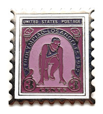Pin's Timbre Sprint Commemoratif Los Angeles 1932 Epreuve Jeux Olympiques JO Atl