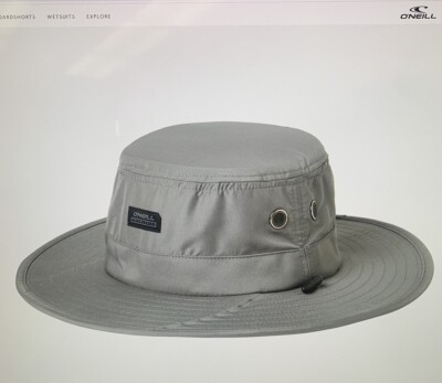 NEW O Neill Lancaster Bucket Hat BOONIE Surf Camp Hike Beach Gray UPF 50+ Tags
