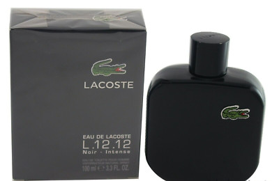 Eau de Lacoste Noir Intense 3.3 oz 100 ml Eau de Toilette Spray New In Box