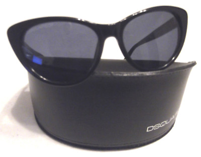 New Black DSQUARED2 Women's DQ0079 01V 55/16 140 Acetate Sunglasses with Case