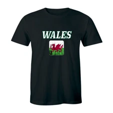 Wales Nation Distressed Flag Shirt Welsh Football Gift Men's T-shirt Tees