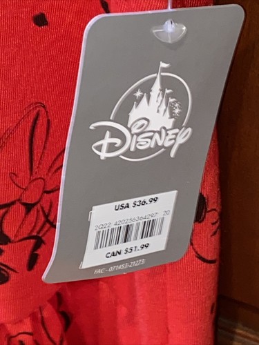 Disney Women's Minnie Mouse Icon Tunic w/ Ruffles Red Black Size Large - Picture 6 of 9