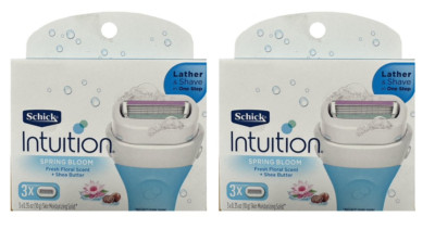 Schick Intuition Spring Bloom for Women Refill Razor Blades, 6 Cartridges