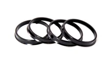 (Set of 4) 72.62mm - 66.56mm (66.6) Black Hub Centric Rings