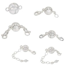 Magnetverschluss für Schmuck 925AG Silber, mit und ohne Verlängerung