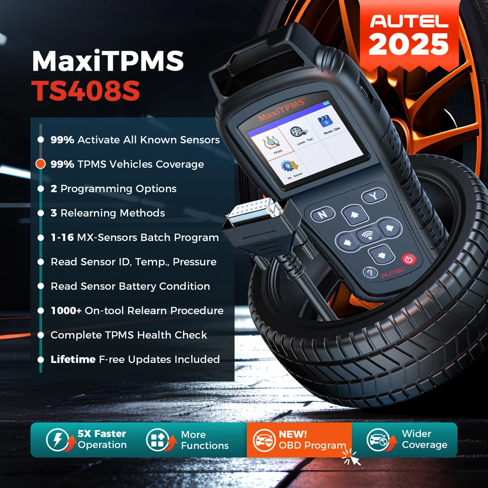Autel MaxiTPMS TS408S Tire Pressure Sensor Program TPMS Relearn Diagnostic Tool - Image 2 of 4