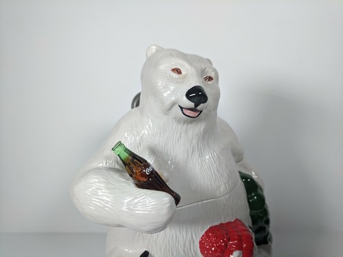 Vintage Coca Cola Polar Bear Stein with Lid opening collectable rare desirable - Picture 10 of 12
