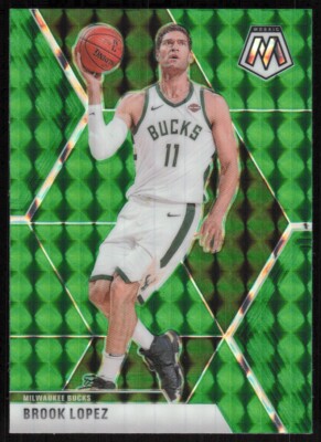 2019-20 Panini Mosaic Green Brook Lopez Milwaukee Bucks #105 | eBay