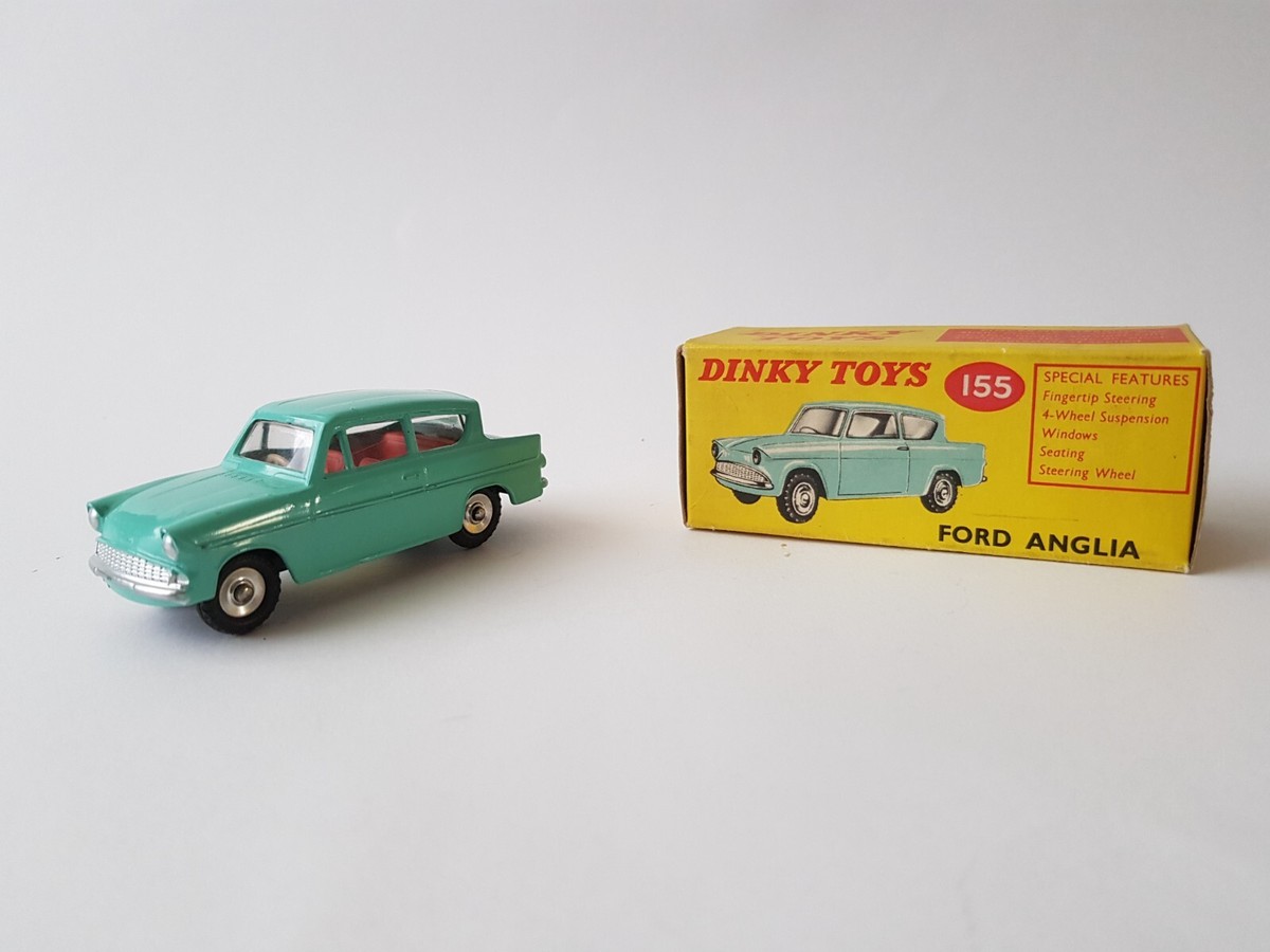 Dinky Toys D'Origine Ford Anglia Bleu Neuve Boite/ New / Box Ref 155