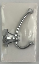Delta Double Robe Hook, Chrome Finish, Silverton Collection 132890, New in Box