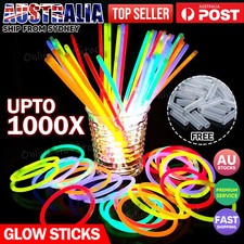 200-1000x Colour Mixed Glow Sticks Party Glowsticks Bracelets Light No Flame AU