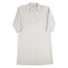 Cappotto Trench Beige Da Donna Con Cintura UK 14