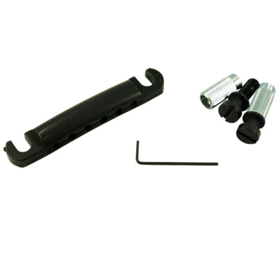 TonePros  Black Locking Import Stop Tailpiece fits Epiphone & ESP Schecter T1Z-B