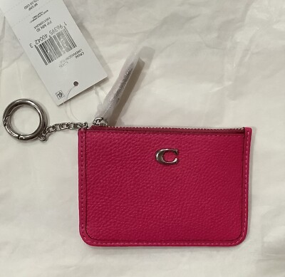 Coach Dragonfruit Essential Mini ID Card Case Holder Wallet