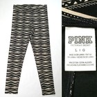 Victoria's Secret Pink Size Large Black Tan Leggings Striped Chevron Cotton  — photo 2